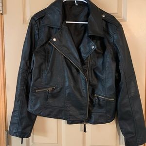 David’s Bridal “Just married” fo leather jacket